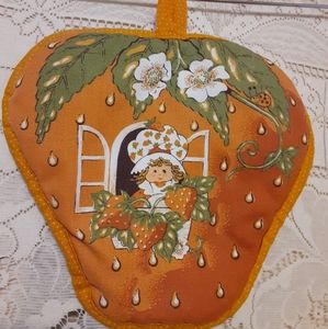 NOS Vintage Orange STRAWBERRY SHORTCAKE Potholder
